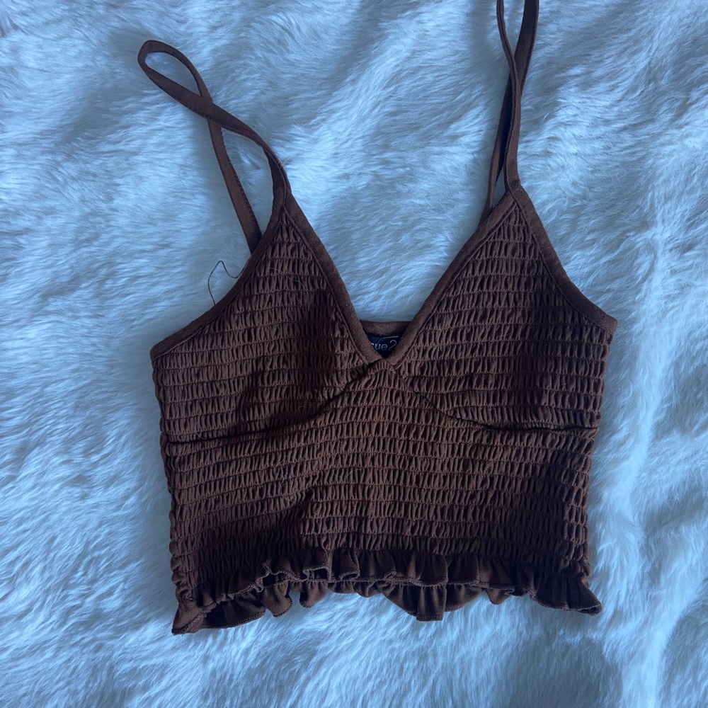 rue 21 brown tank top